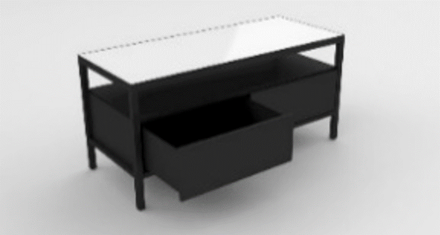 LED Light Table with Drawers/内照式テーブル・引き出し付き