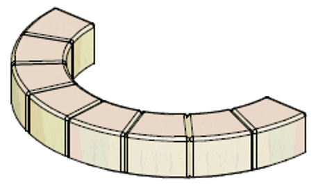 Nude Fabric Crescent-Shaped Cover / ヌードファブリック三日月型ベンチカバー銀座用(廃棄)