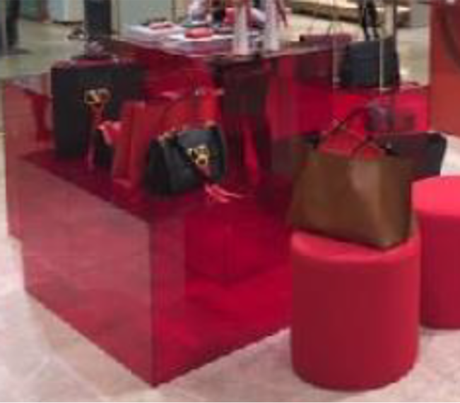 Red Clear Acrylic Block / 赤アクリル台５つセット