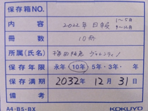 梅田阪急2022年　日報1～5月　9～12月　10冊
