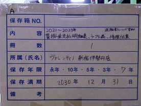 新宿伊勢丹 2021年度～2023年度　買掛金支払明細書　シフト表　修理伝票　退職者トレーニング資料
