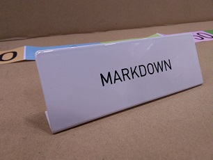 Markdown shelf Plate