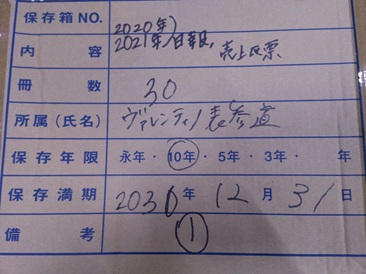 2020・2021年　日報・売上伝票／表参道