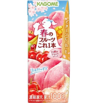 カゴメ 春のフルーツコレ一本白桃&アセロラB