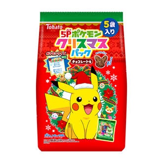 特注品：東ハト 5Pポケモンクリスマスパック チョコレート味