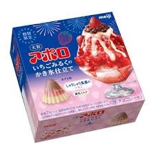 特注品：明治 大粒アポロイチゴミルクノかき氷仕立テ
