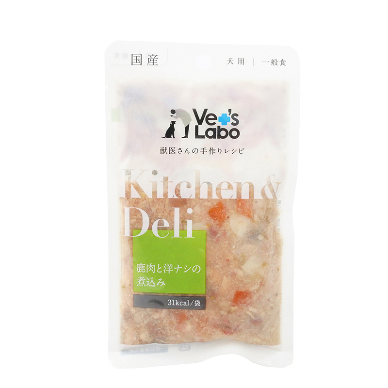 ジャパンペットコミュニケーションズ　Kitchen & Deli　犬用　鹿肉と洋ナシの煮込み