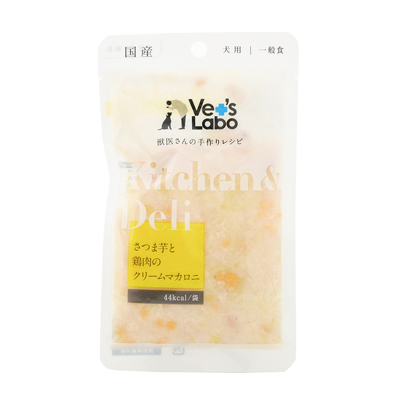 ジャパンペットコミュニケーションズ　Kitchen & Deli　犬用　サツマ芋と鶏肉のクリームマカロニ