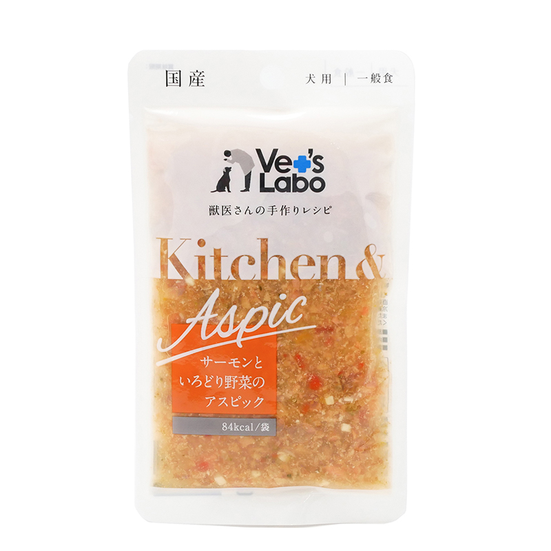 ジャパンペットコミュニケーションズ　Kitchen&Aspic　サーモンといろどり野菜のアスピック