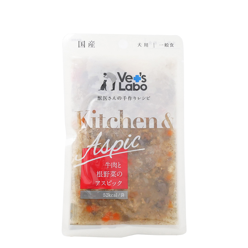 ジャパンペットコミュニケーションズ　Kitchen&Aspic　牛肉と根野菜のアスピック