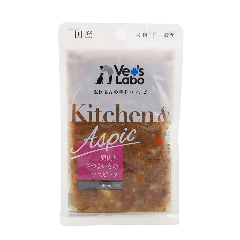 ジャパンペットコミュニケーションズ　Kitchen&Aspic　鹿肉とさつまいものアスピック