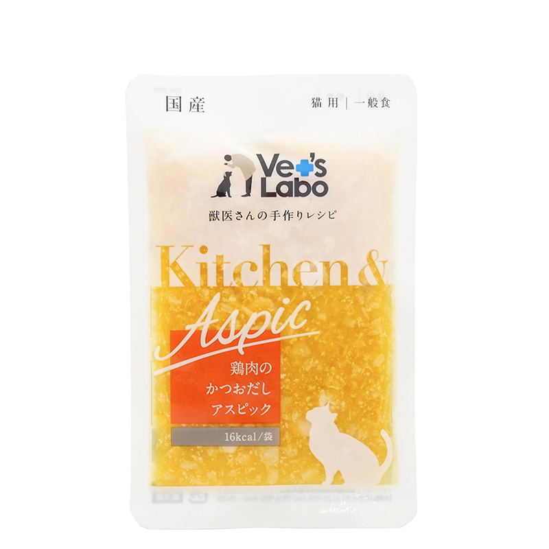 ジャパンペットコミュニケーションズ　Kitchen&Aspic　鶏肉のかつおだしアスピック