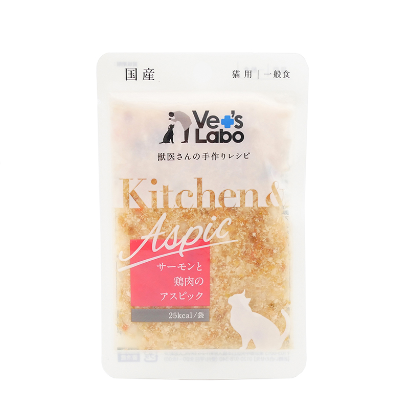 ジャパンペットコミュニケーションズ　Kitchen&Aspic　サーモンと鶏肉のアスピック