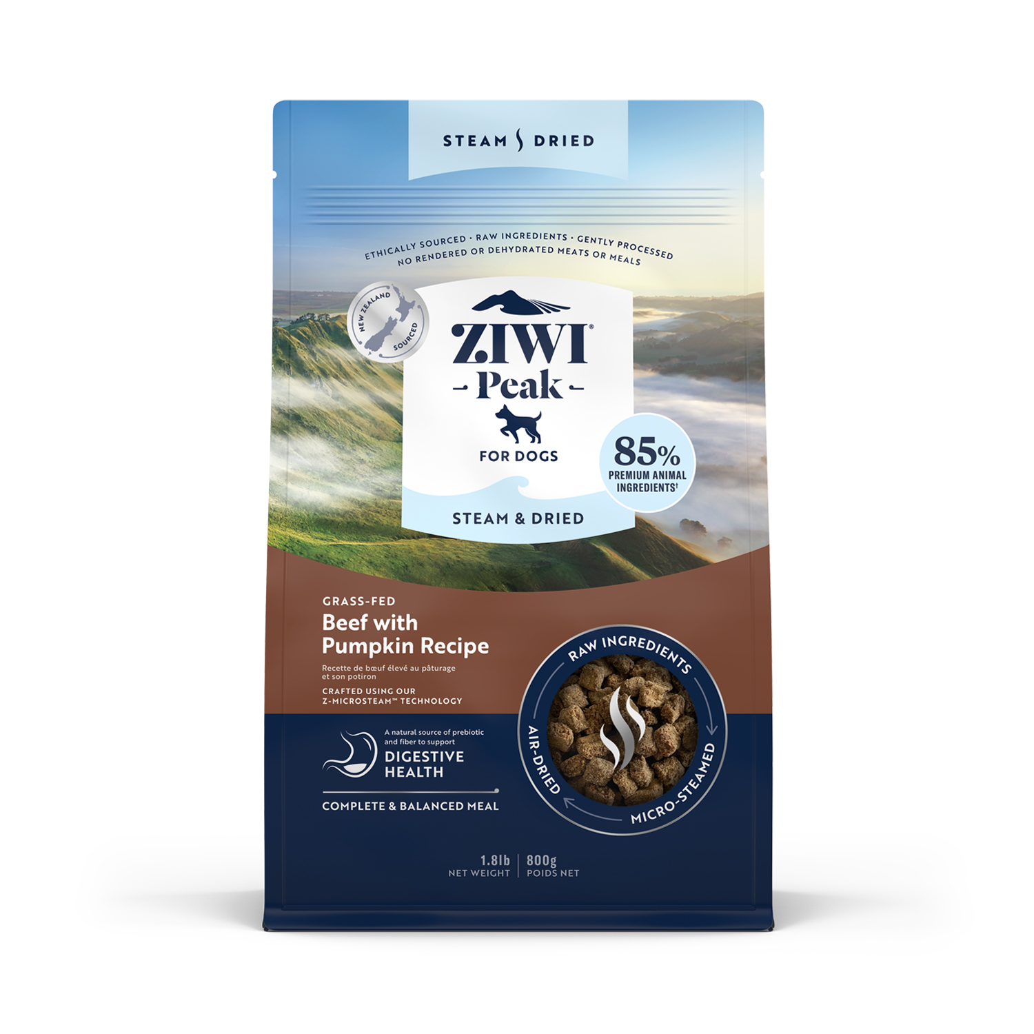 Ｚｉｗｉ Ｐｅａｋ　スチーム＆ドライ　ドッグフード　ビーフ