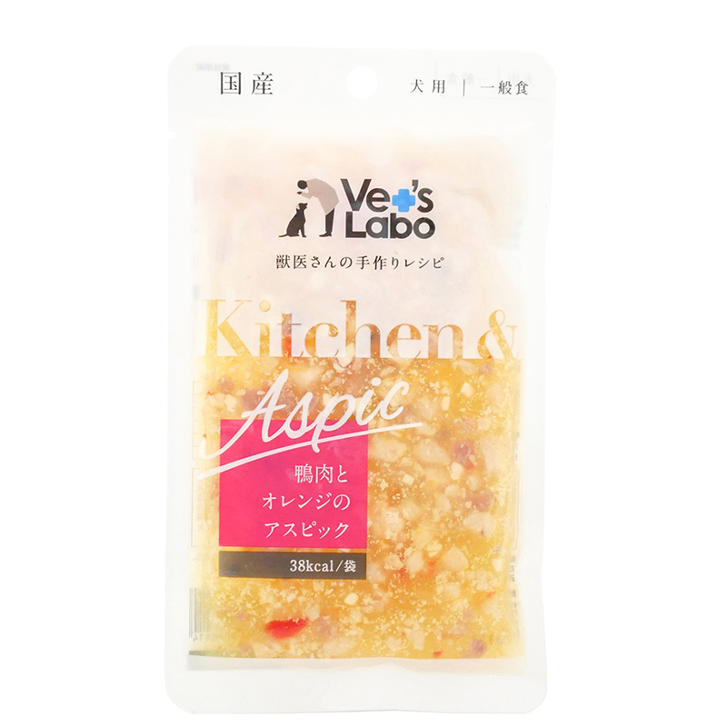 ジャパンペットコミュニケーションズ　Kitchen&Aspic　犬用　鴨肉とオレンジのアスピック
