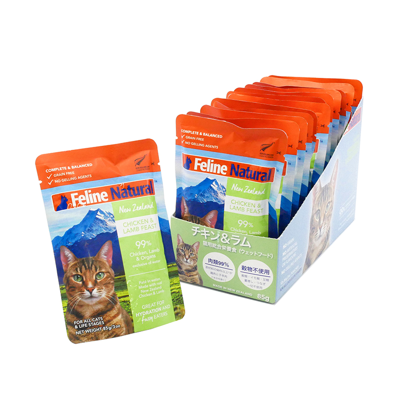 Ｋ９Ｎａｔｕｒａｌ　FelineNatural　プレミアムパウチ　チキン＆ラムフィースト