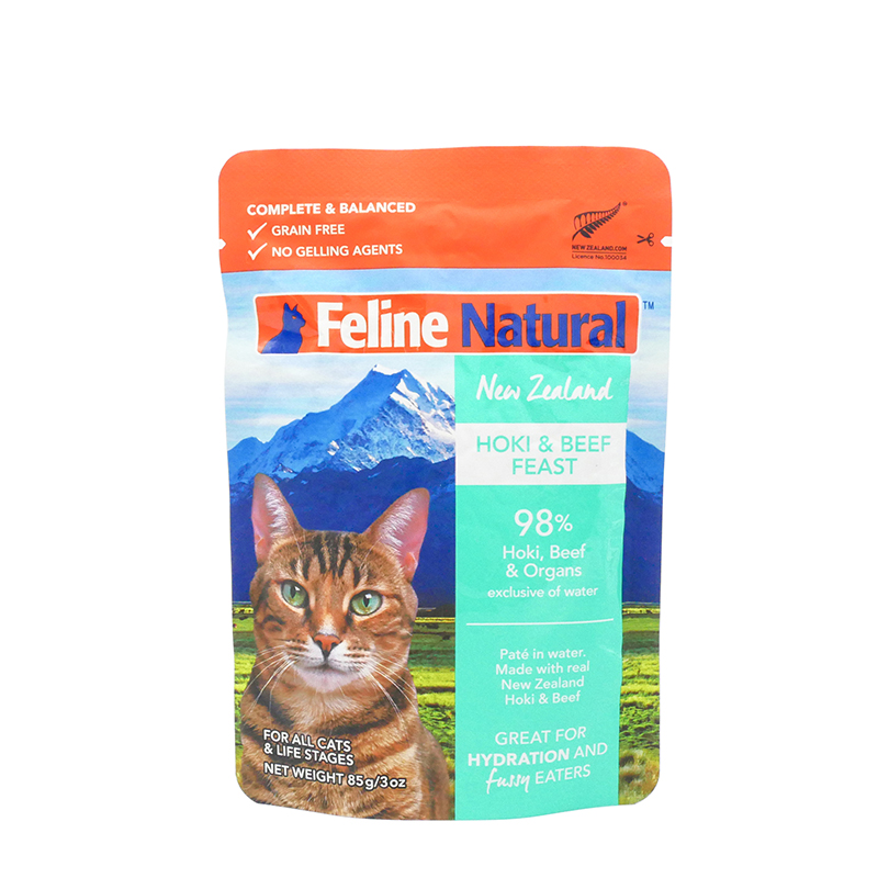 Ｋ９Ｎａｔｕｒａｌ　FelineNatural　プレミアムパウチ　ホキ＆ビーフ・フィースト