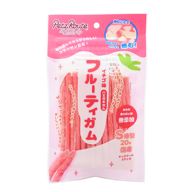 ペッツルート　フルーティガムイチゴ　Ｓ棒型