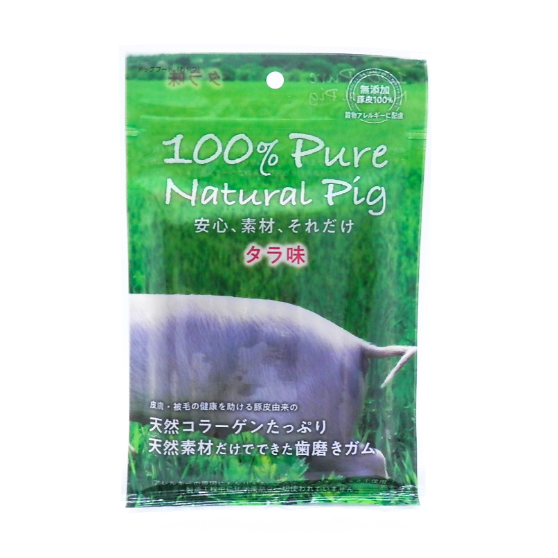 ジャパンペットコミュニケーションズ　１００％ＰｕｒｅＮａｔｕｒａｌＰｉｇ　豚皮タラ味