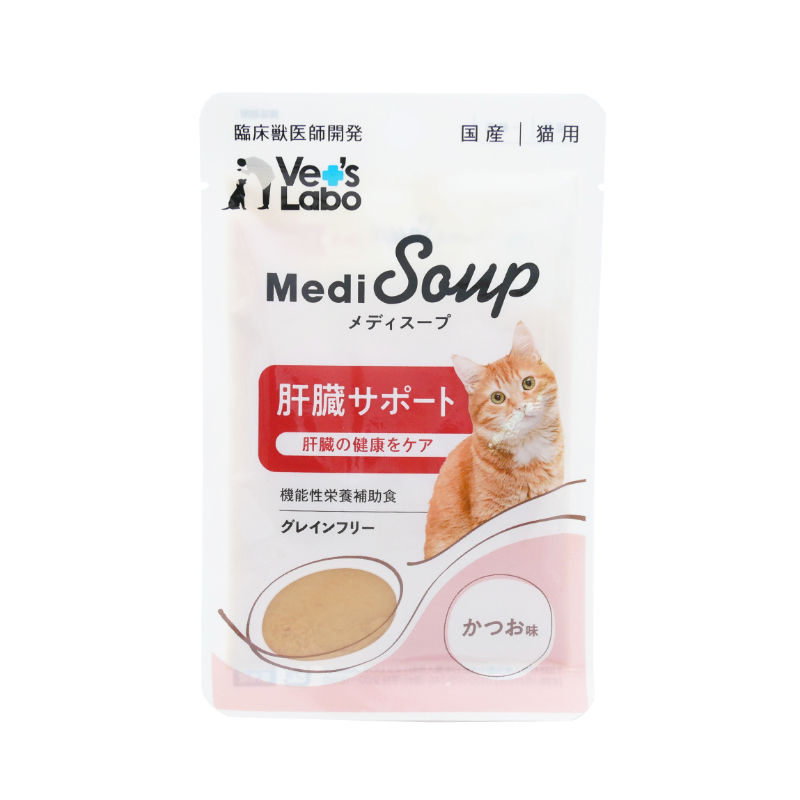 ジャパンペットコミュニケーションズ　Vet's Labo　メディスープ　猫用　肝臓サポート　カツオ味