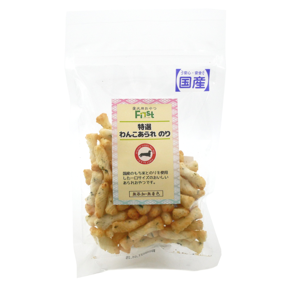 エースプロダクツ　グリフ　ＦＩＲＳＴ　特選わんこあられ　のり