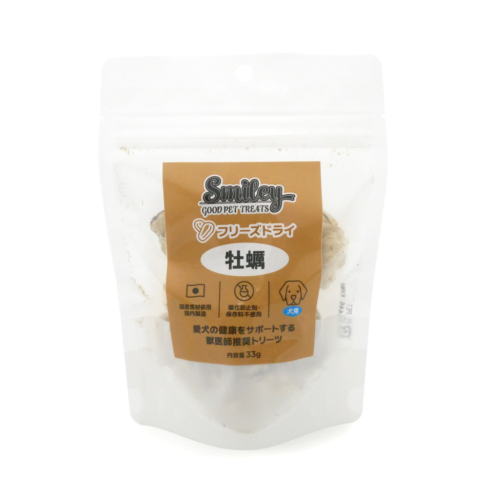 ＱＩＸ　Ｓｍｉｌｅｙ　犬用　フリーズドライ　牡蠣