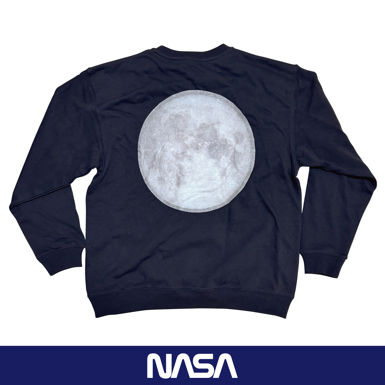 【蓄光】SWEAT SHIRT スウェット / NASA-MOON-BLACK