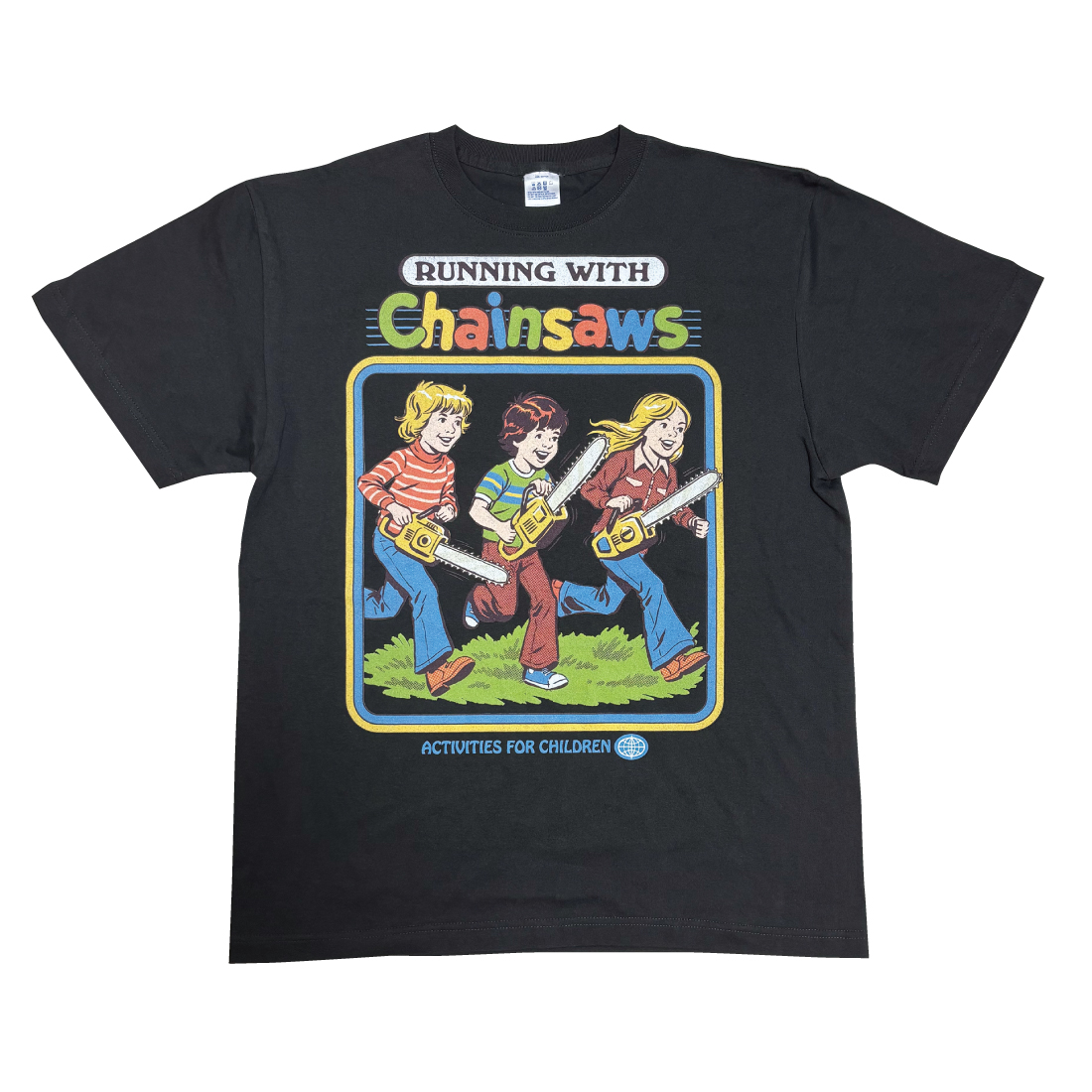 T-shirt / Steven Rhodes-Runnig with Chainsaws
