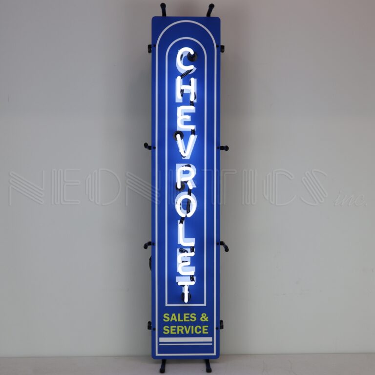 NEON SIGN / CHEVROLET VERTICAL - JUNIOR SIZE