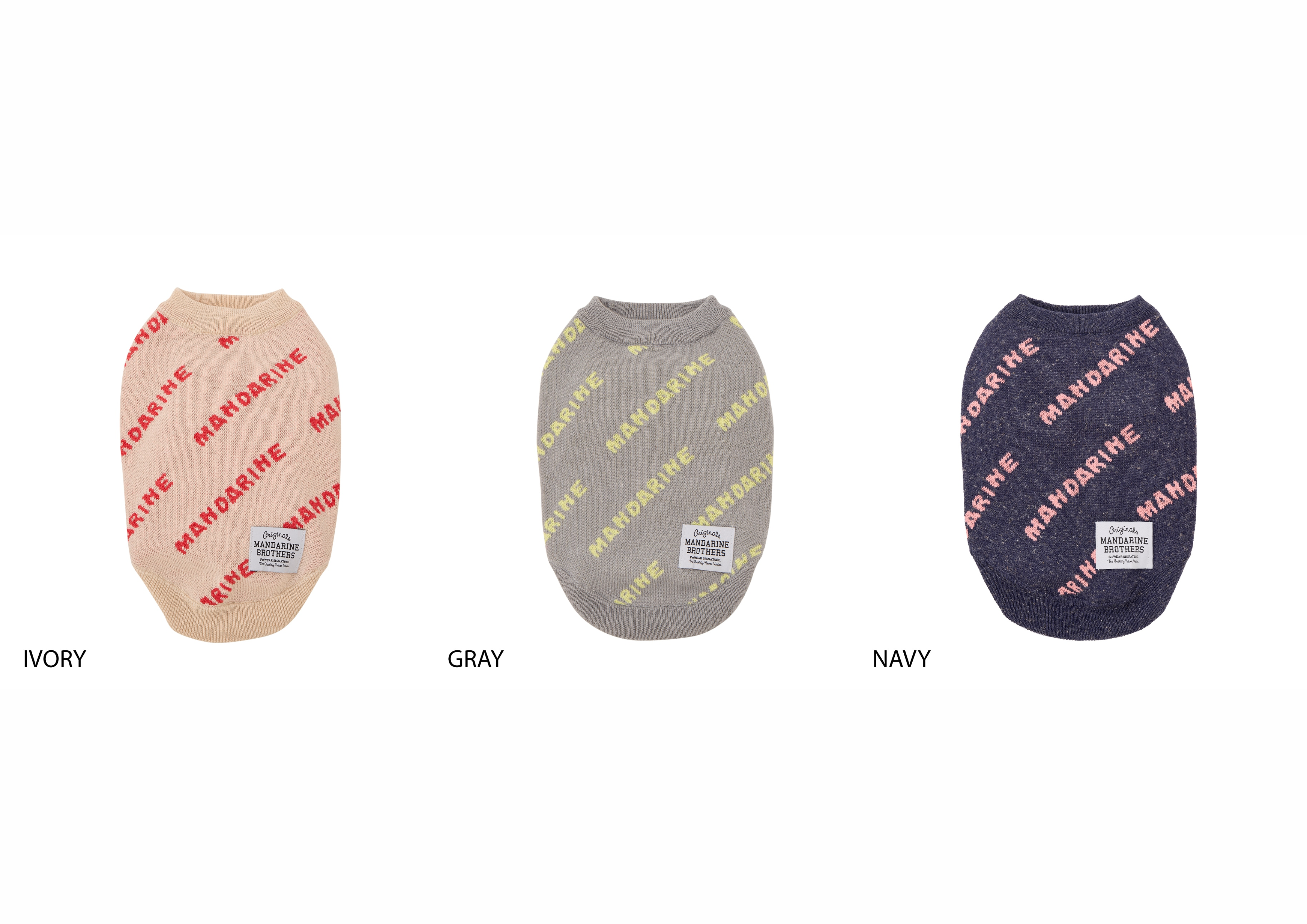 マンダリンブラザーズ　MNDRN LOGO KNIT マンダリンロゴニット