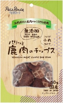 ペッツルート パリッと鹿肉のチップス 60g