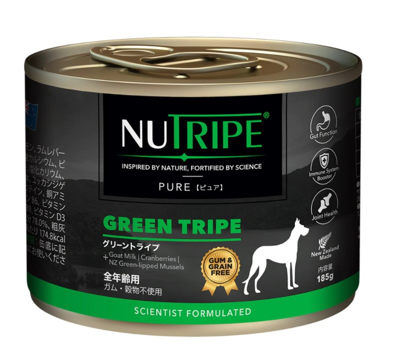 ニュートライプ PURE グリーントライプ 185g 総合栄養食 全年齢 犬用