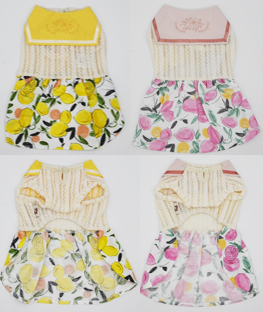 ハヤブサ LGW353 Ｌｅｍｏｎ柄セーラーワンピース