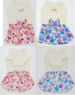 ハヤブサ LGW354 水彩フラワーワンピース