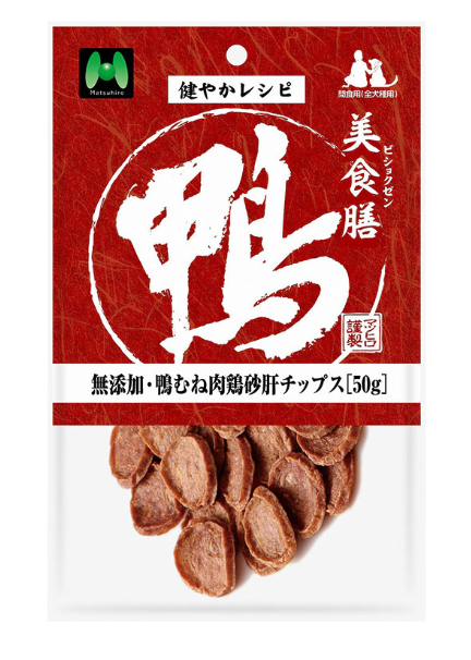 マツヒロ 美食膳 無添加・鴨むね肉鶏砂肝チップス 50g