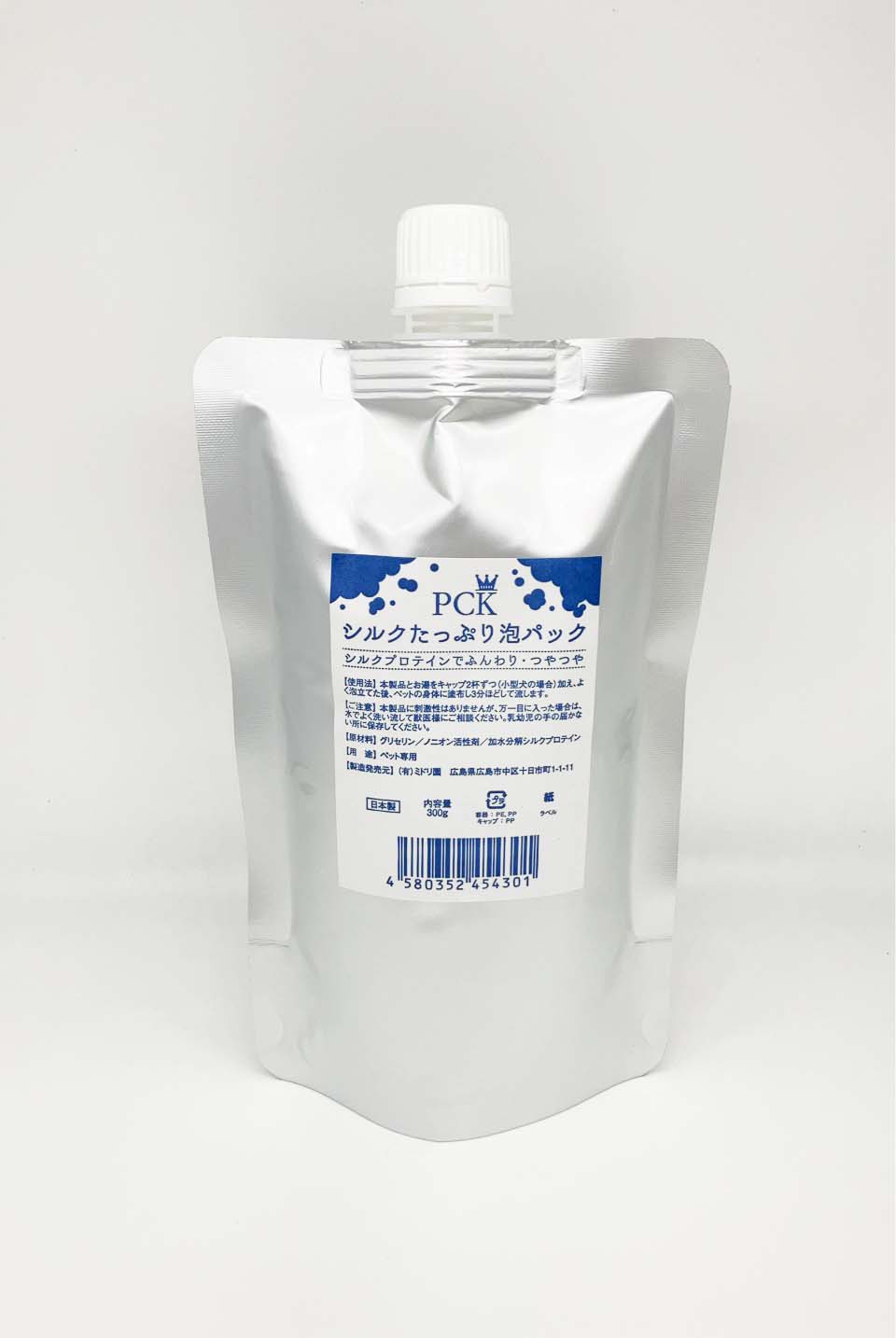ＰＣＫ シルクたっぷり泡パック３００ｇ ペット用