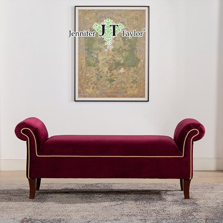 ジェニファーテイラー ロールアームベンチ Kathy 884 ベロアボルドー