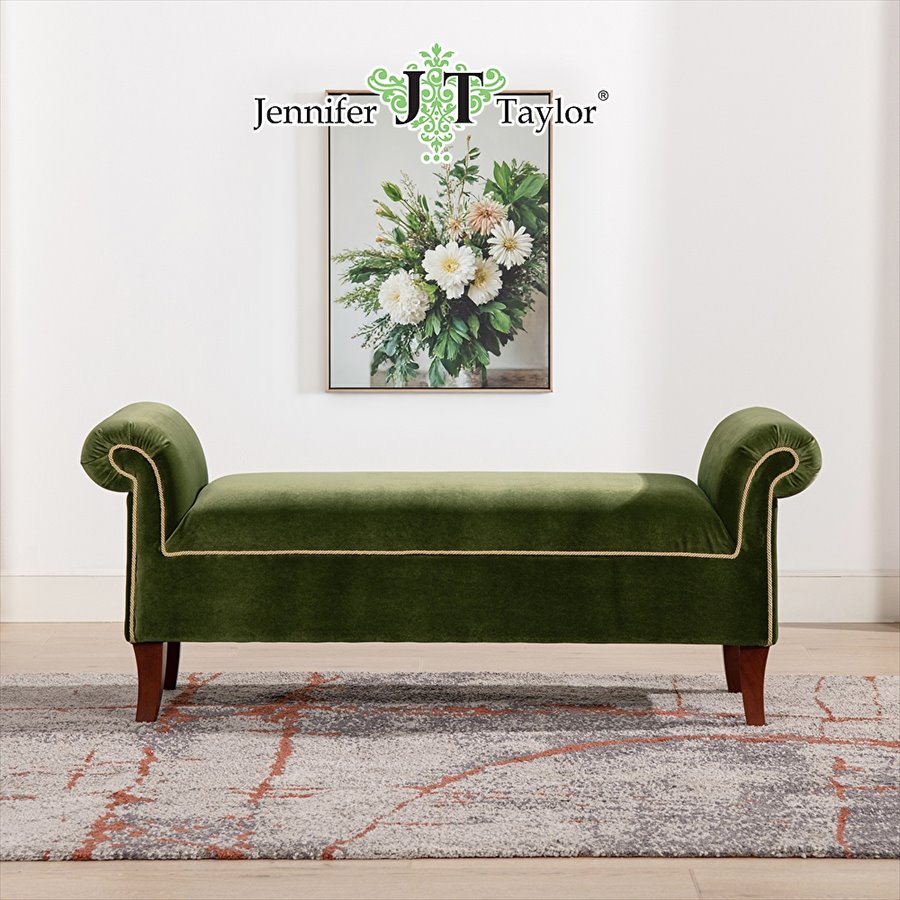 ジェニファーテイラー ロールアームベンチ Kathy V036 ベロアグリーン