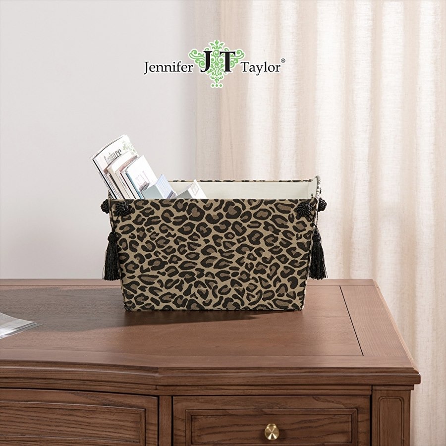 ジェニファーテイラー マガジンホルダー Espresso レオパードジャガード