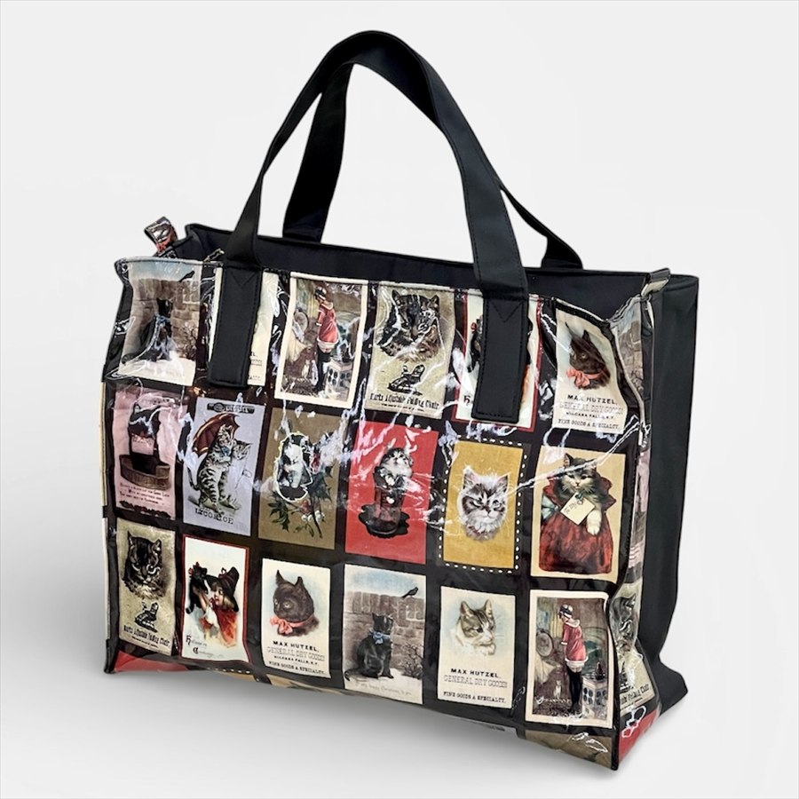 アンティークポストキャットトートバッグ A4対応