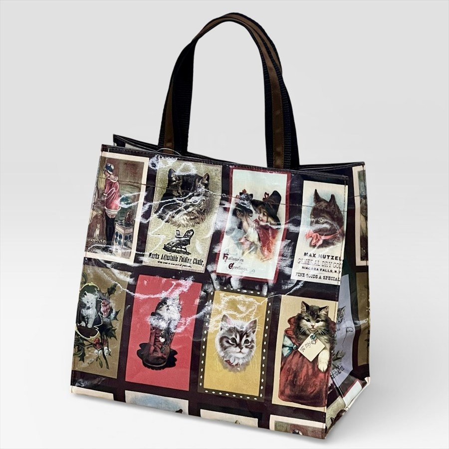 日本製 アンティークポストキャット ミニトート