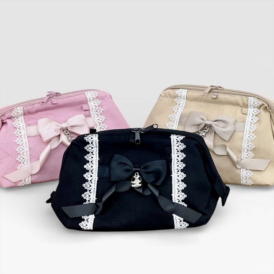 フェアリーベア ワイヤーポーチ リボン＆レース