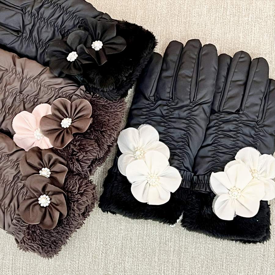 ラユール 中綿 ボア手袋