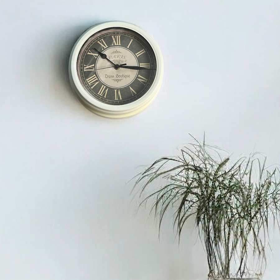 ホワイト ウォールクロック