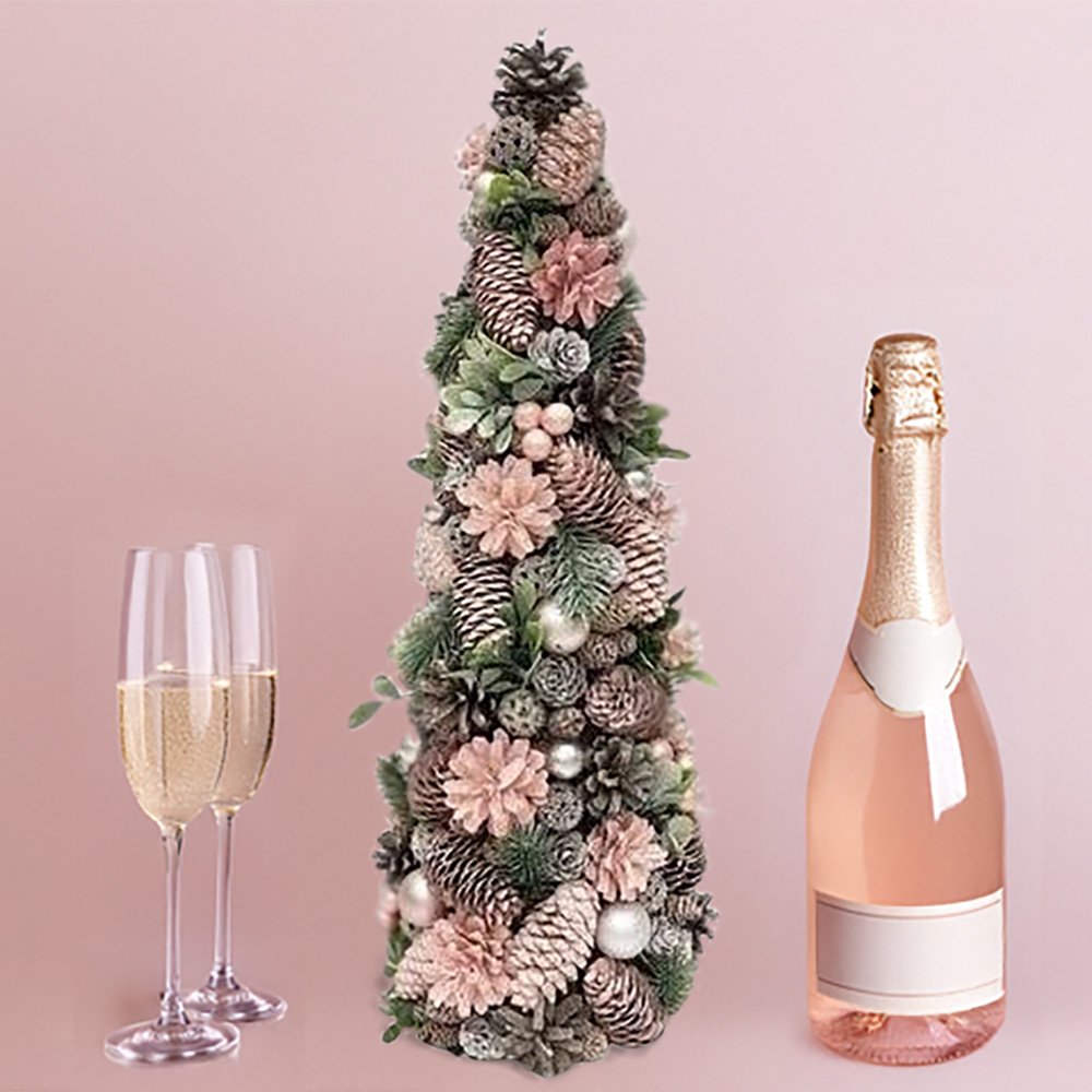 【先行予約】2サイズ展開・クリスマスツリーピンク・クリスマスデコレーション・造花ツリー