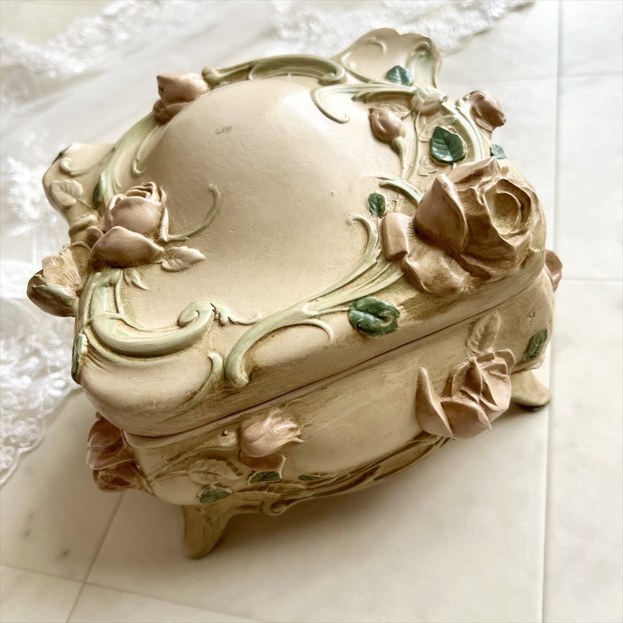アールヌーヴォー 小物入れ・ローズ 収納 薔薇雑貨