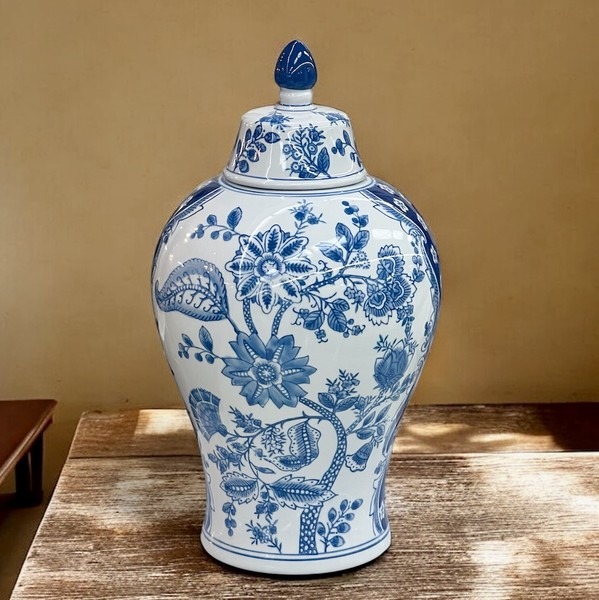 シノワズリ 花瓶 高さ37cm