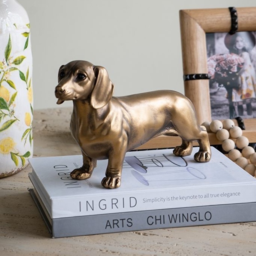 オブジェ ダックスフンド 高さ17cm