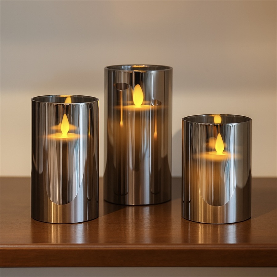 LEDキャンドルライト グレー Sサイズ