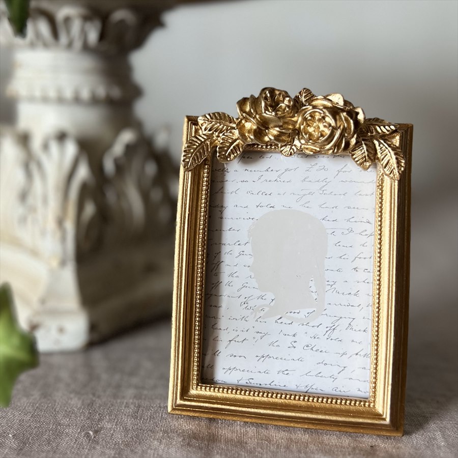 クラシック・写真立て・ローズ・ゴールド ミニサイズ・ローズ フォトフレーム